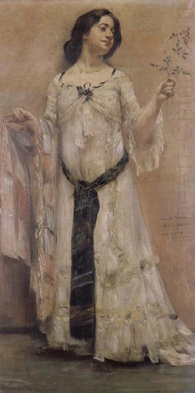 Lovis Corinth Portrat Charlotte Berend in the woman dress china oil painting image